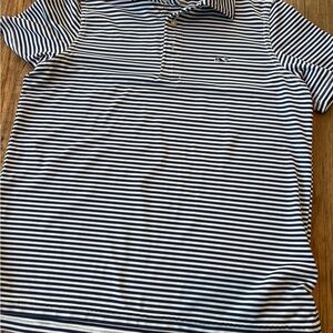 Vineyard Vines Navy and White Striped Polo